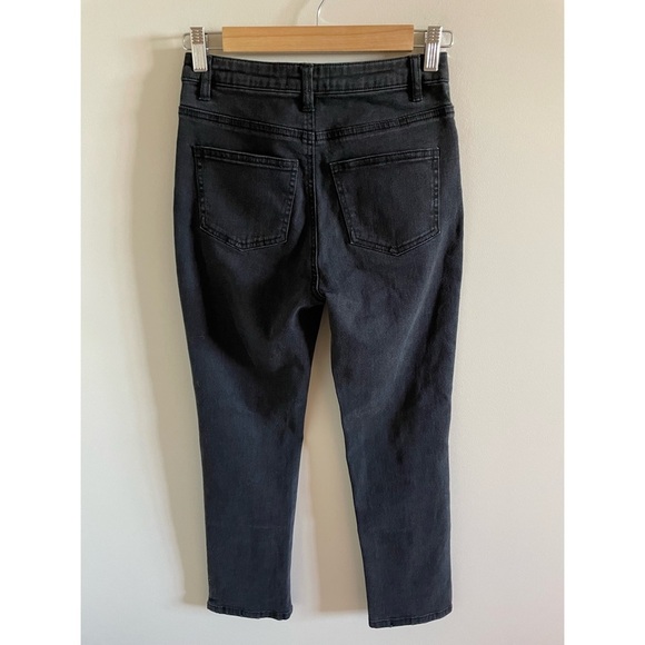 Oak + Fort Black Slim Fit Tapered Leg Jeans Size 24 - Picture 4 of 9